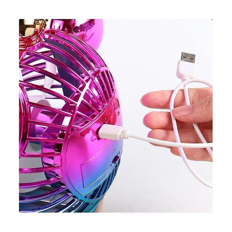 1200mah Summer Mini Fan Cute Fan Portable Silent Fan Usb Charging High Wind Power Fan for Office Hom