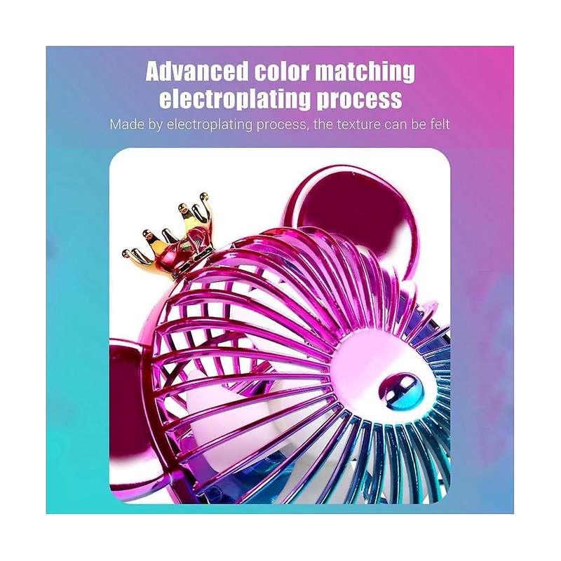 1200mah Summer Mini Fan Cute Fan Portable Silent Fan Usb Charging High Wind Power Fan for Office Hom