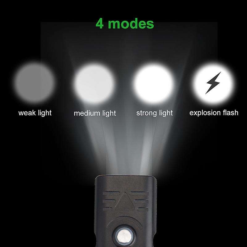 1200Lm 4500MAh Bike Front Light Usb Rechargeable Bike Light, 4 Light Mode Fits All Bicycles, Mountai