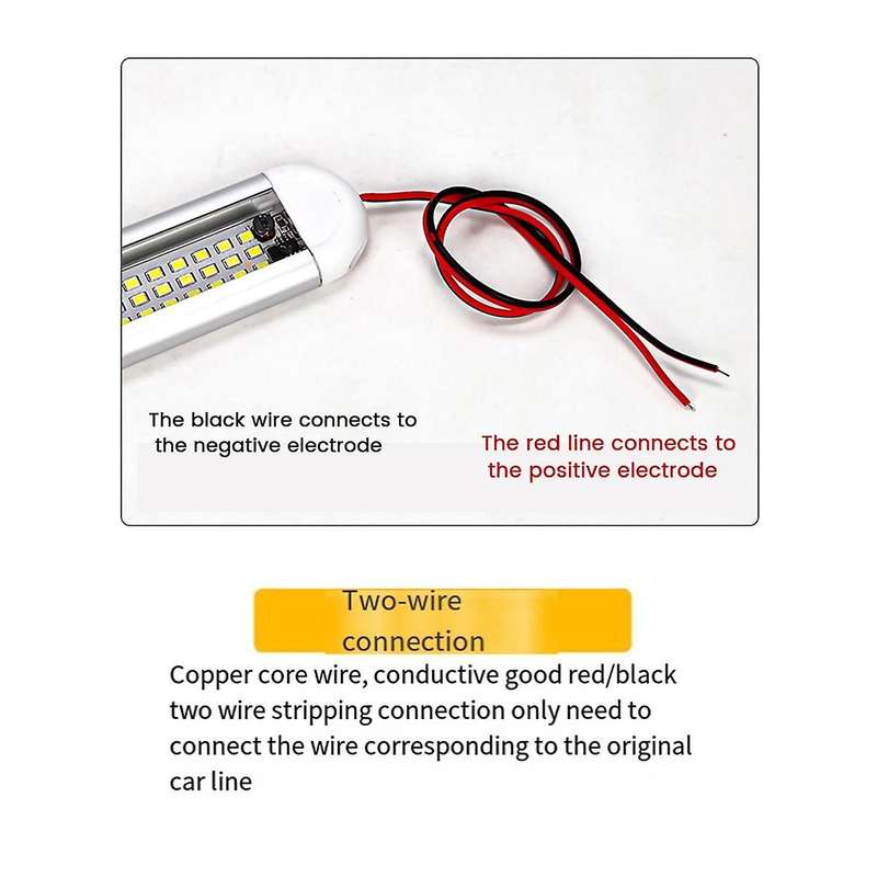 120LED Car Interior Light Bar Strip with ON/OFF Switch for Truck RV Van Lorry Boat Motorhome Reading