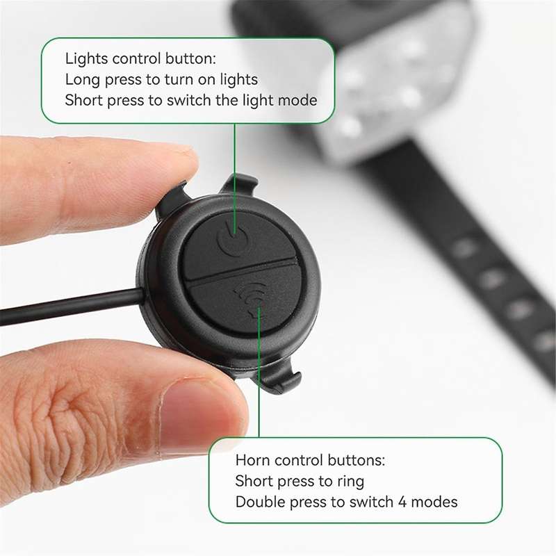 120dB Bicycle Horn Light Bicycle Headlight 2 in 1 Bicycle Headlight 4LED for Outdoor Mountain Bike A