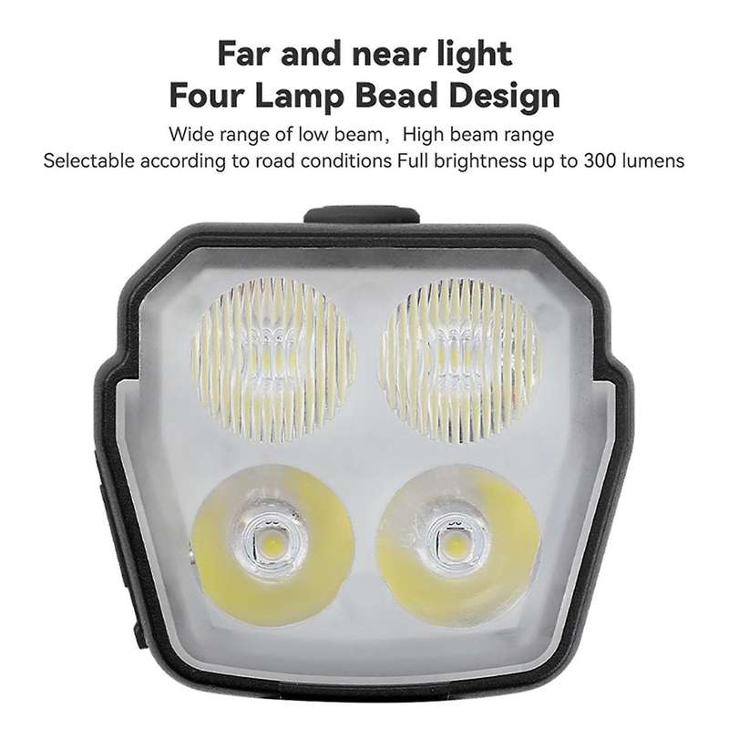 120dB Bicycle Horn Light Bicycle Headlight 2 in 1 Bicycle Headlight 4LED for Outdoor Mountain Bike A