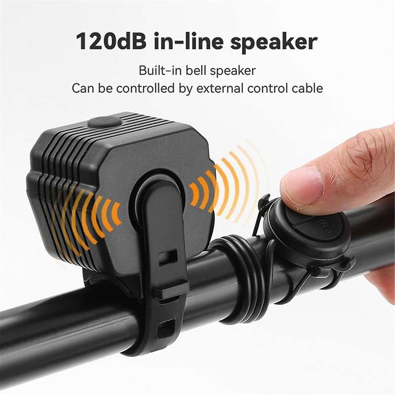 120dB Bicycle Horn Light Bicycle Headlight 2 in 1 Bicycle Headlight 4LED for Outdoor Mountain Bike A