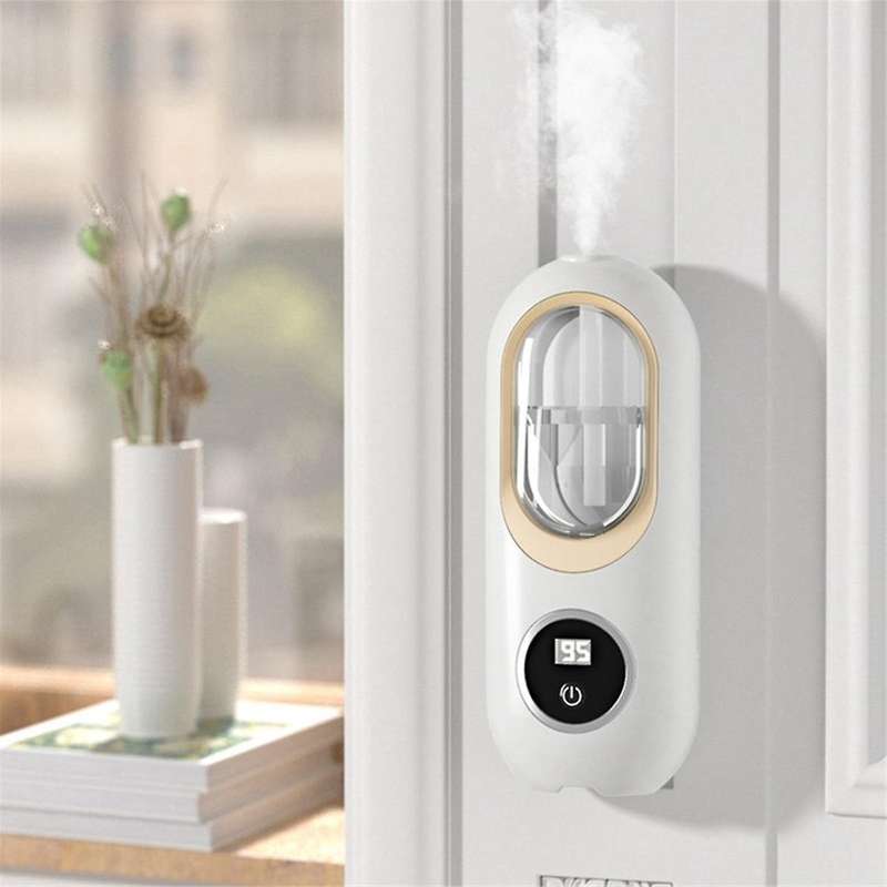 120ml Essential Oil Diffuser Wall Mounted Aromatherapy Digital Display with Night Light Air Purifier
