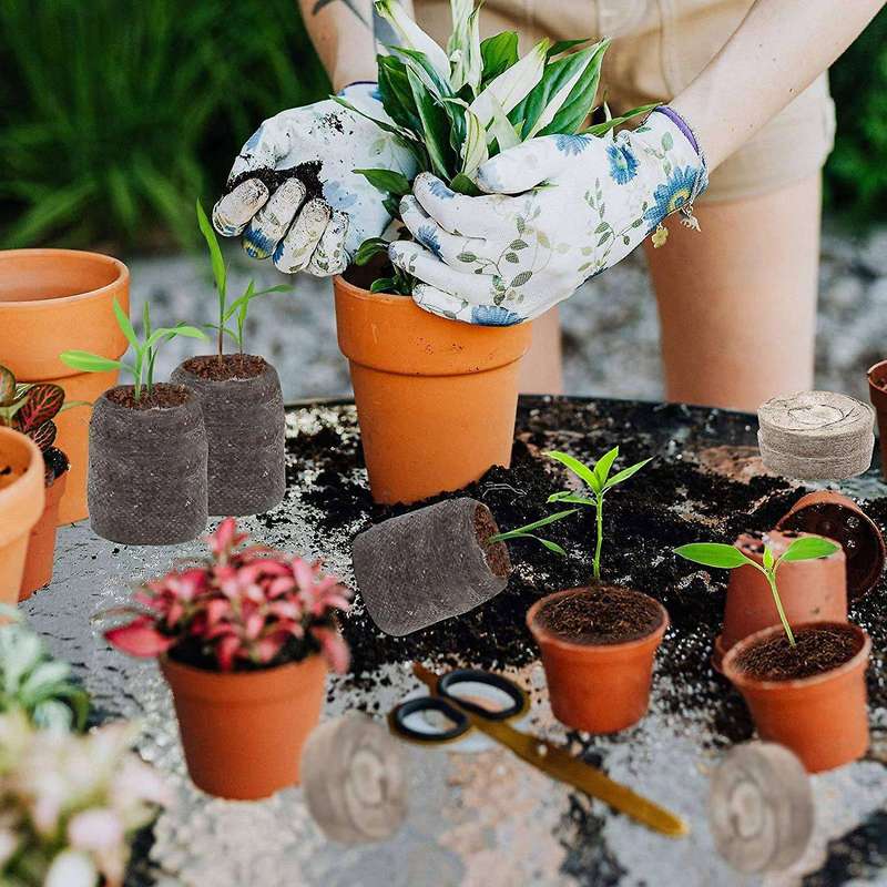 120Pcs 30mm Peat Soil Plant Plugs Pallet Seedling Soil Block, Seed Nutrient Block for Flowers