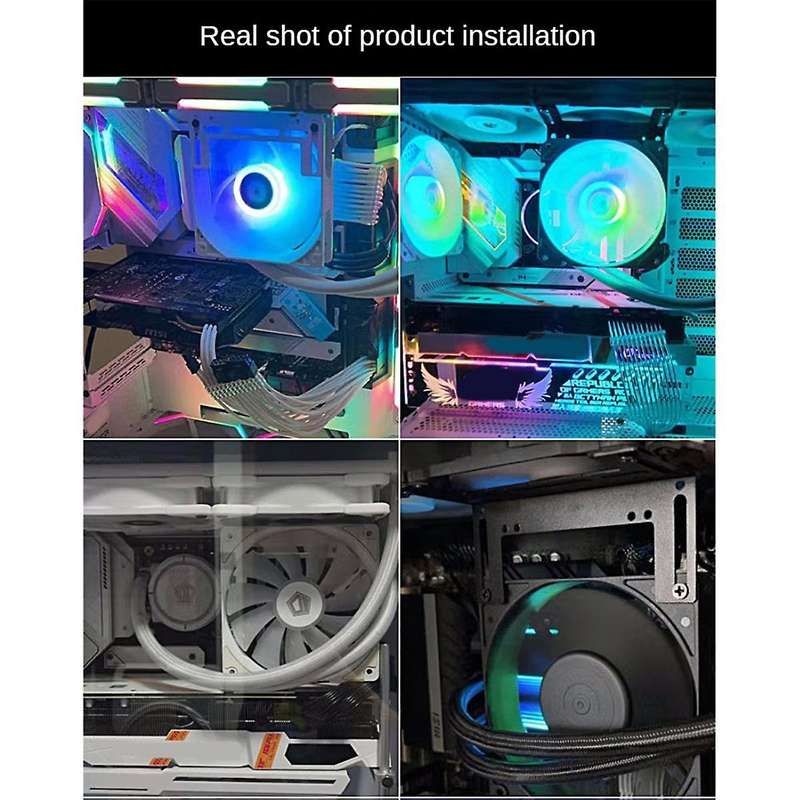 120mm RAM Module Cooling Pump Radiator Support Drainage Reservoir Mount Bracket Holder Heatsink Fan