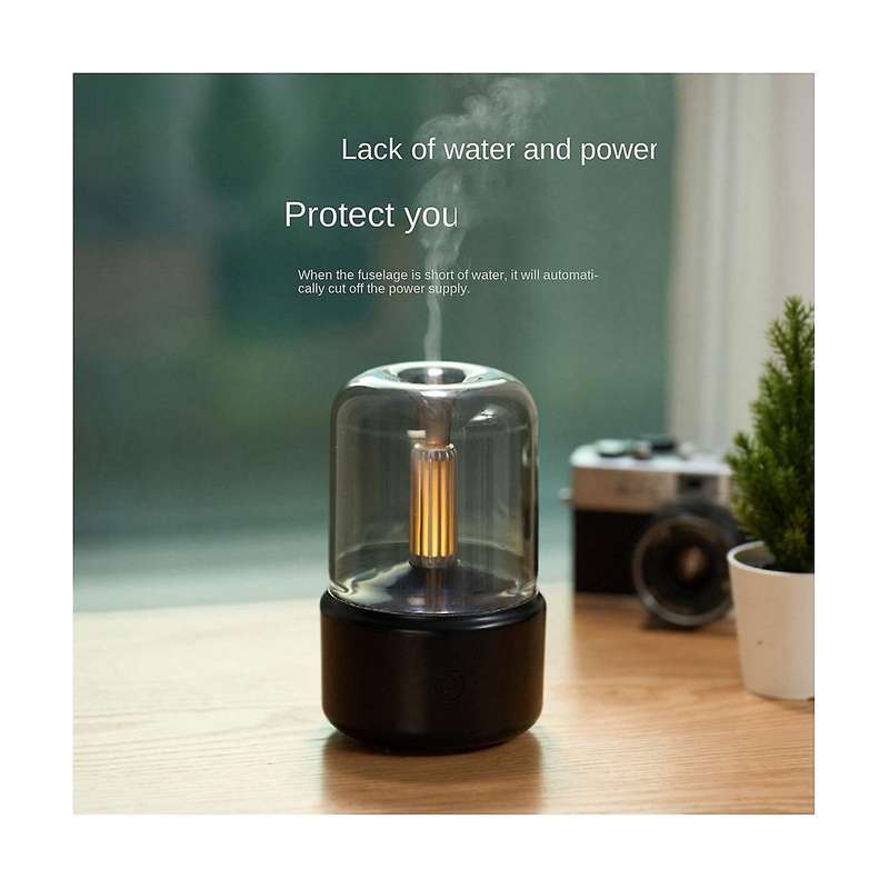 120ml Simulated Candlelight Mini Portable Air Purification Humidifier Plugged In for Use Air Humidif