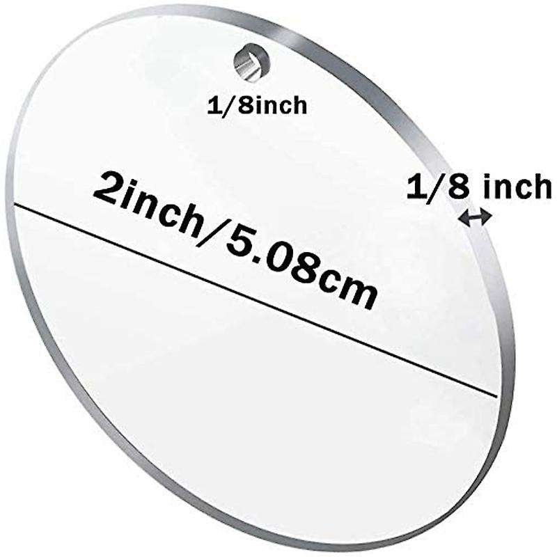 120pcs Acrylic Tassels Clear Circle with Hole with Jump Rings Compatible Diy