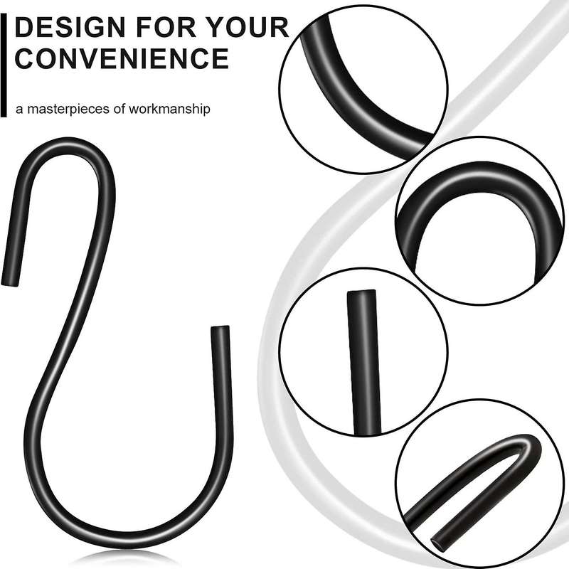 120pcs 1-inch Mini S-shaped Hook, S-shaped Hook, for Crafts(black)