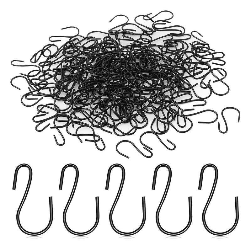 120pcs 1-inch Mini S-shaped Hook, S-shaped Hook, for Crafts(black)
