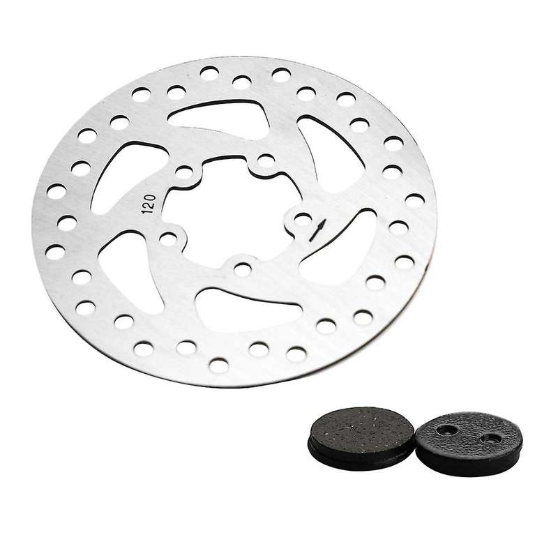 120mm Rear Wheel Brake Disc + 2 Pcs Brake Pads Kit for M365 Electric Scooter Skateboard Parts