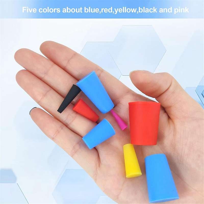 120pcs Silicone Rubber Tapered Plugs, High Temp Resistant Silicone Rubber 8 Sizes From 1/16 to 5/8in