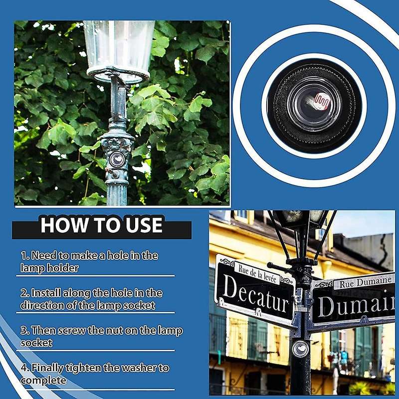120V Ac Photoelectric Switch Photocell Light Dusk to Dawn Sensor for Outdoor Lighting Hardwired Post