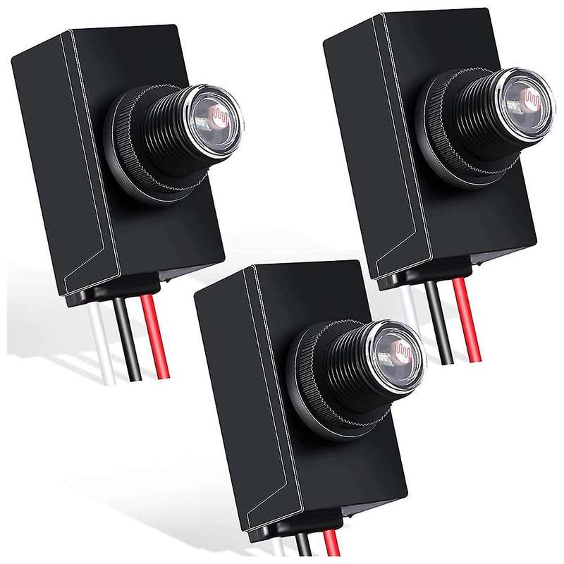 120V Ac Photoelectric Switch Photocell Light Dusk to Dawn Sensor for Outdoor Lighting Hardwired Post
