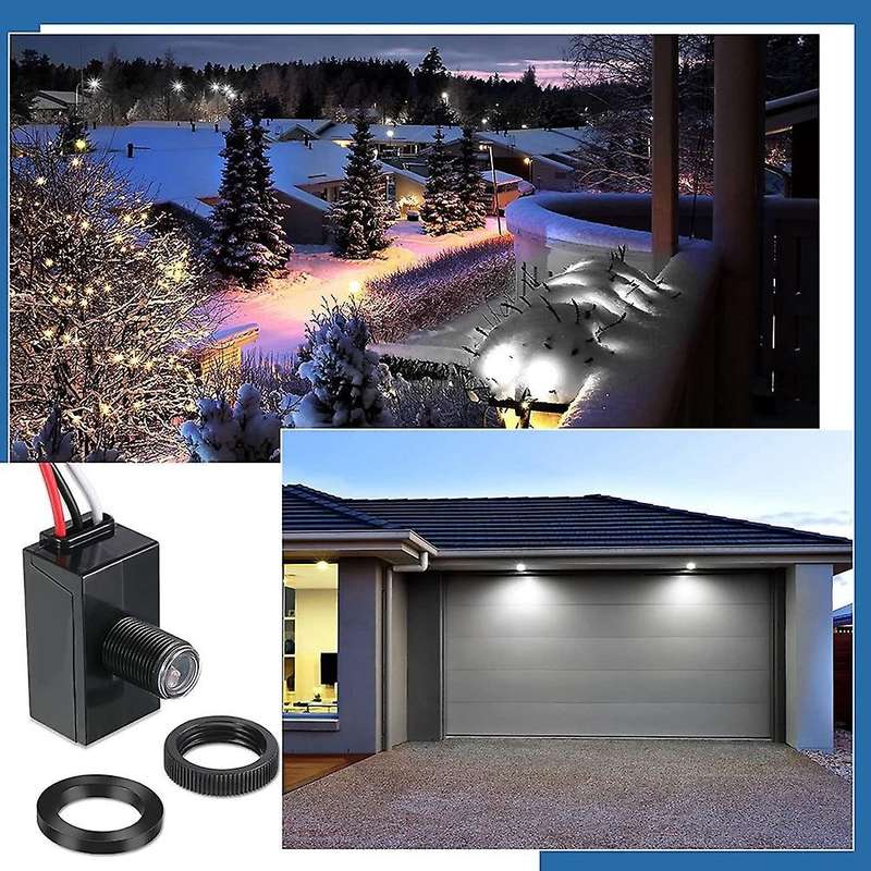 120V Ac Photoelectric Switch Photocell Light Dusk to Dawn Sensor for Outdoor Lighting Hardwired Post