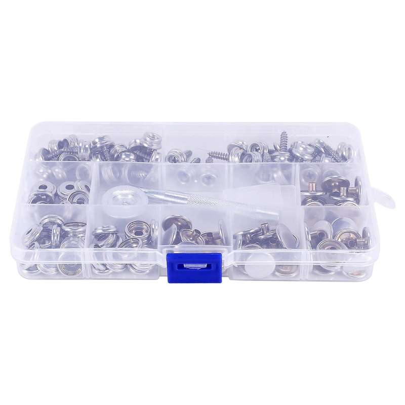 120-Pieces Stainless Steel Canvas and Boat Cover Button Fastener Kit