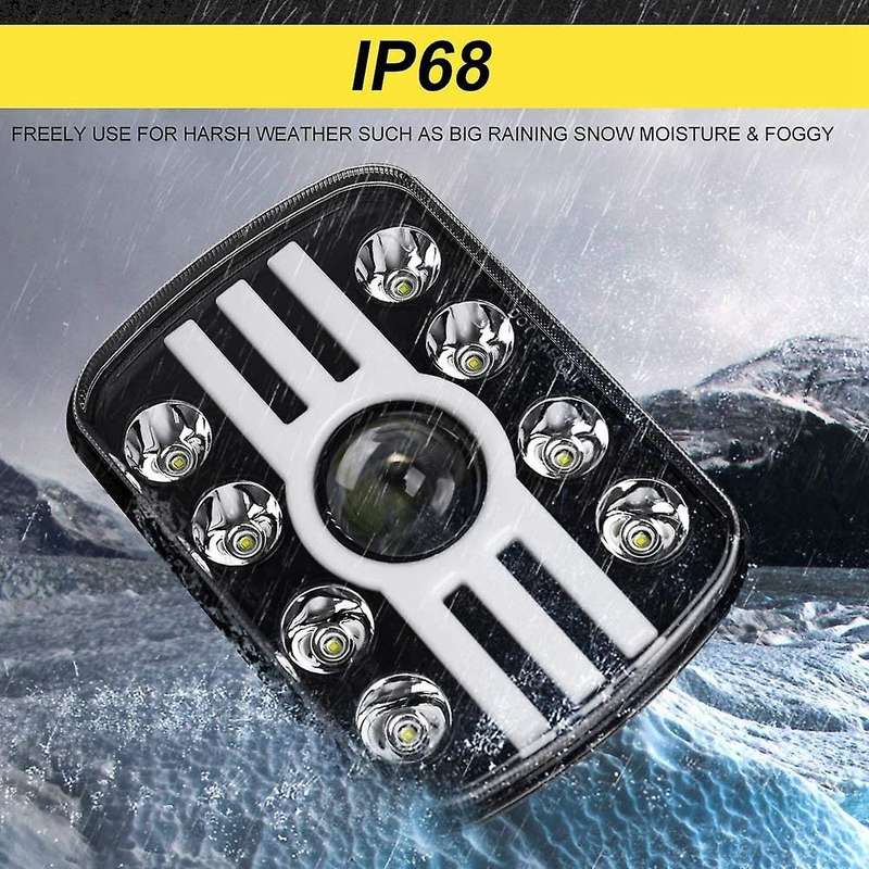 120W 5X7inch 7X6inch LED Headlight Hi-Lo Beam Halo DRL for XJ YJ