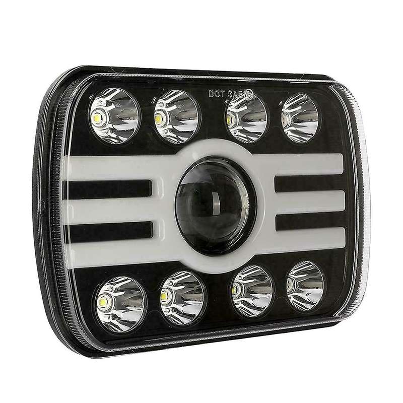 120W 5X7inch 7X6inch LED Headlight Hi-Lo Beam Halo DRL for XJ YJ