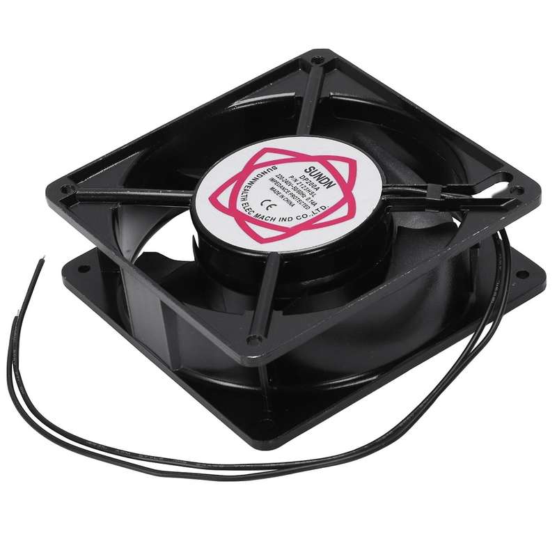 120x120x38mm 5 Blades Metal Axial Flow Cooling Fan AC 220/240V 0.14A 22W