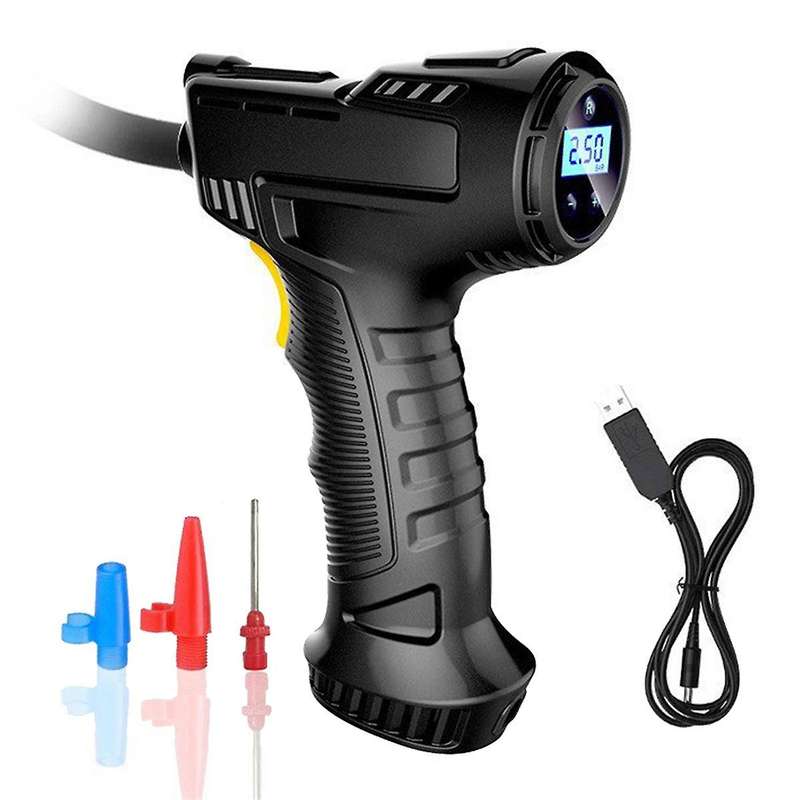 120w Handheld Air Compressor Wireless Inflatable Pump Portable Air Pump Tire Inflator Digital for C