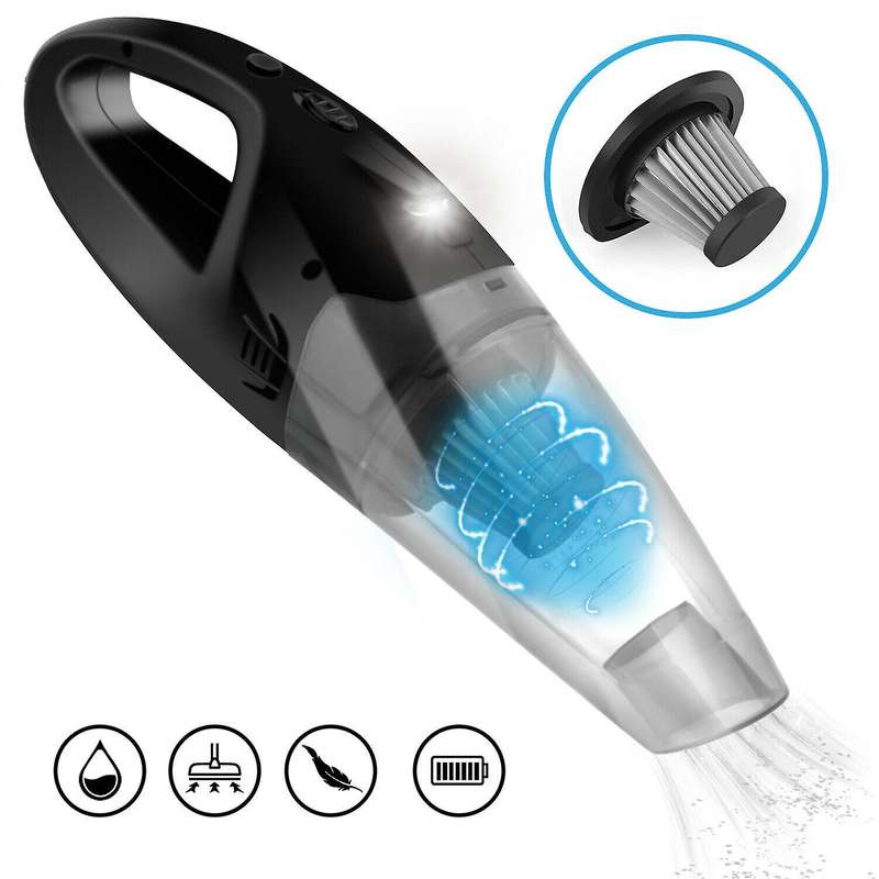 120W Handheld Car Vacuum Cleaner Cordless Strong Power Suction Portable Wet Dry Vacuum Cleaner for A