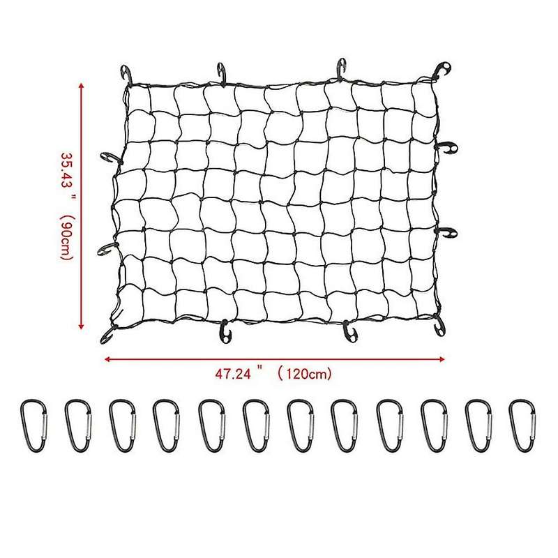 120X90CM Car Trunk Rooftop Net Elastic Cargo Luggage Storage Organizer Bungee Mesh Universal for Tra