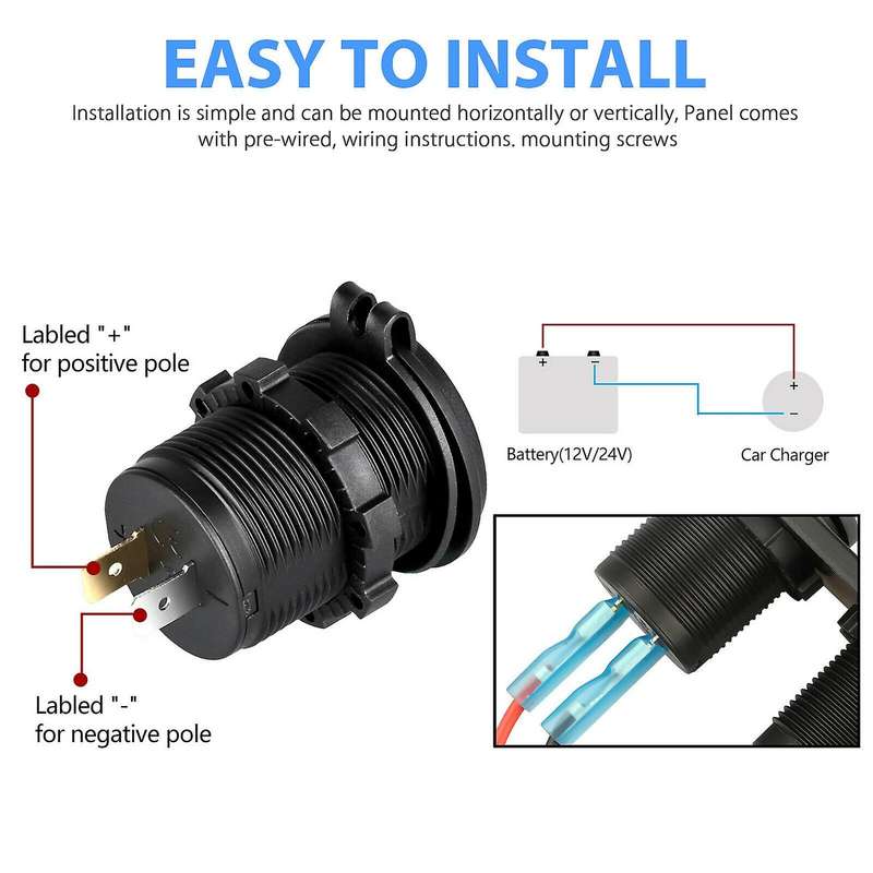 12-24v 4 Toggle Blue Led Rocker Switch Panel Circuit Breaker Waterproof for Car Boat