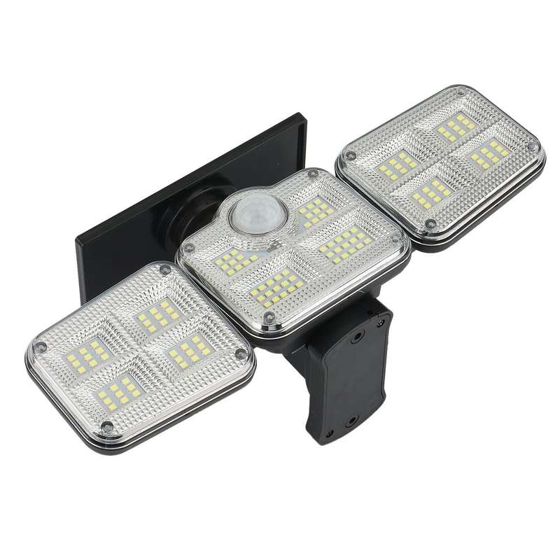 122 3 Heads Solar Lights Motion Sensor LED Outdoor Wall Lamp LED Porch Light Waterproof Solar Powere