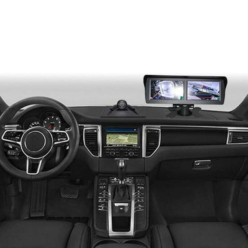 12-24V Dual Screen Split Car HD Display Monitor Parking Reverse Image System Kit