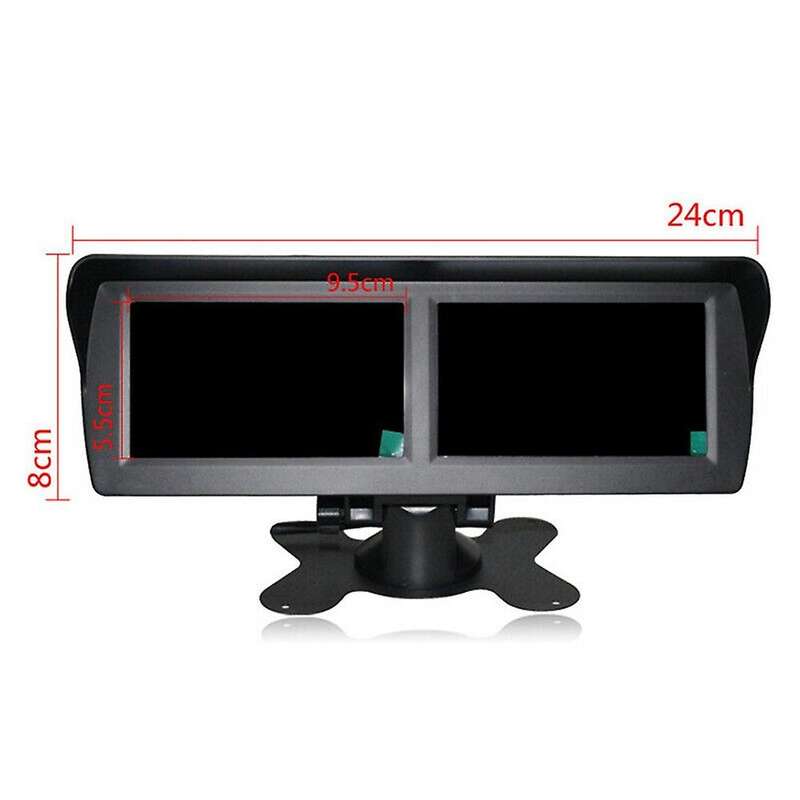12-24V Dual Screen Split Car HD Display Monitor Parking Reverse Image System Kit