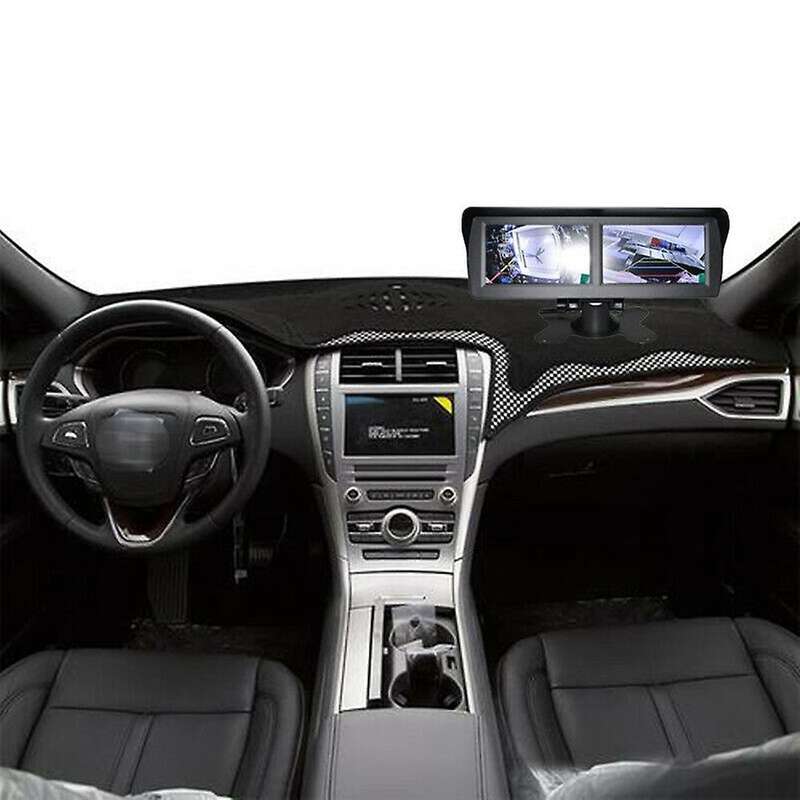 12-24V Dual Screen Split Car HD Display Monitor Parking Reverse Image System Kit