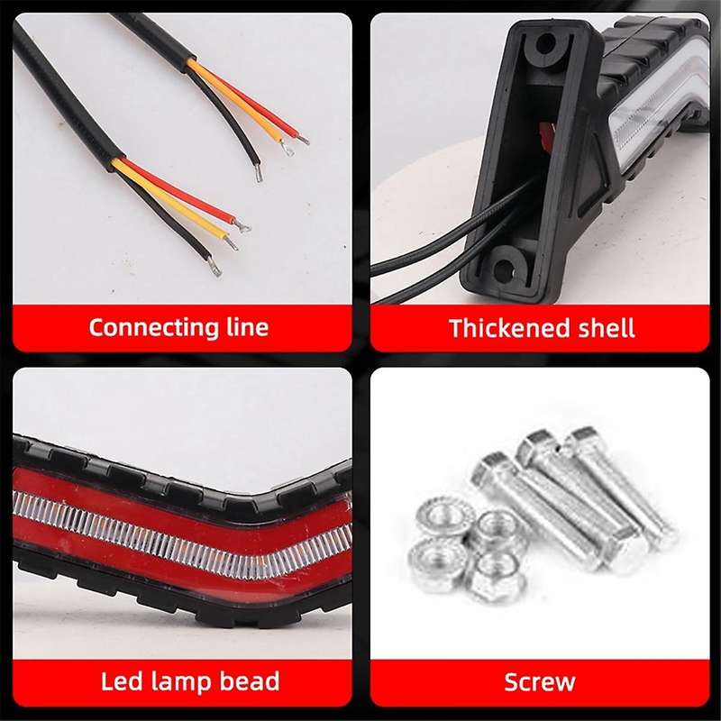 12-24V Trailer Side Marker Lights Flowing Water Turn Signal Lamp Universal Car External Lights Van