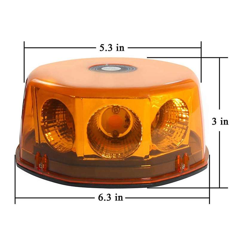 12-24V 8-COB LED Strobe Light Yellow/Amber Warning Lights Super Bright Emergency Warning Flash Beaco