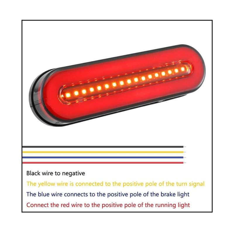 12-24V Waterproof Truck LED Tail Light Rear Lamp Stop Reverse Indicator Fog for Trailer Truck Car T