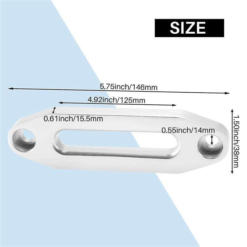 125mm 4000lbs Universal Chrome Billet Aluminum Hawse Fairlead Synthetic Mount Rope 15000lbs for Suv