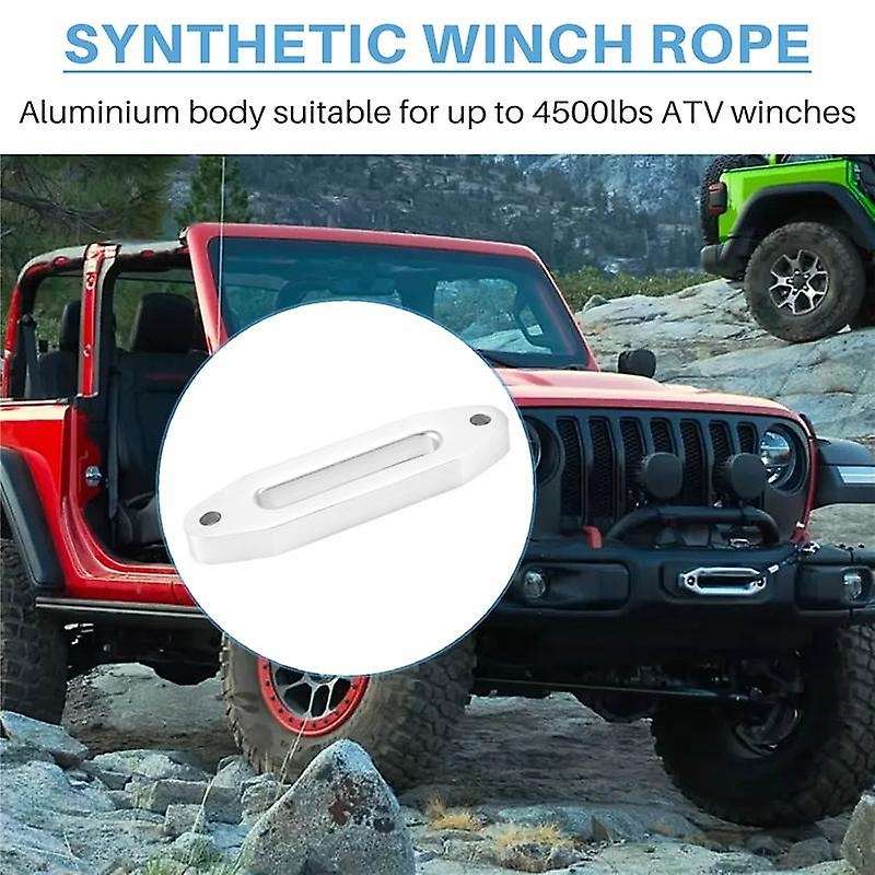 125mm 4000lbs Universal Chrome Billet Aluminum Hawse Fairlead Synthetic Mount Rope 15000lbs for Suv