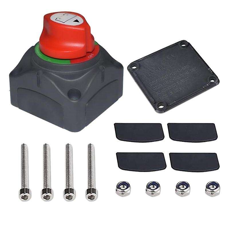 12-60V RV Disconnect Rotary 3 Position Car Battery Isolator ON/OFF Switch for Car Vehicle RV Boat Ma