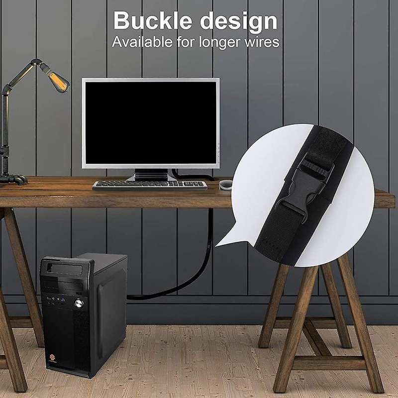 126pcs Cable Management Organizer Kit, 4 Cable Sleeve 10 Reusable Cable Ties Cord Organizer for Off