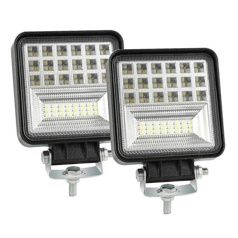 126W LED Square Headlight Light Bar Spot Flood for Offroad Trucks Motorcycle Fog Lamp 12V 80V Drivin