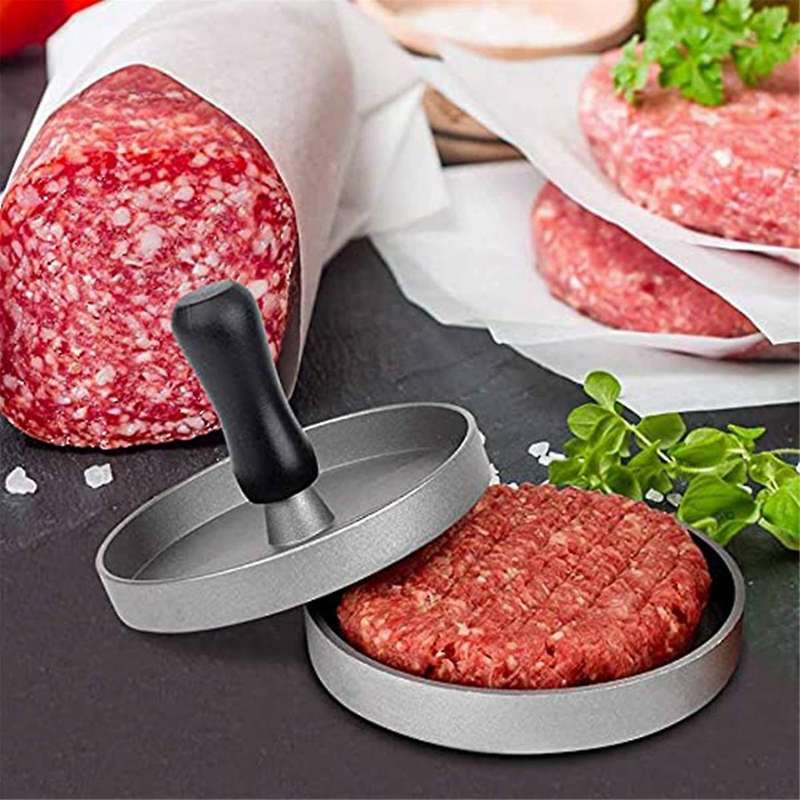 12cm Round Burger Press Hamburger Maker Alloy Hamburger Form Press Aluminum Meat Beef Tools