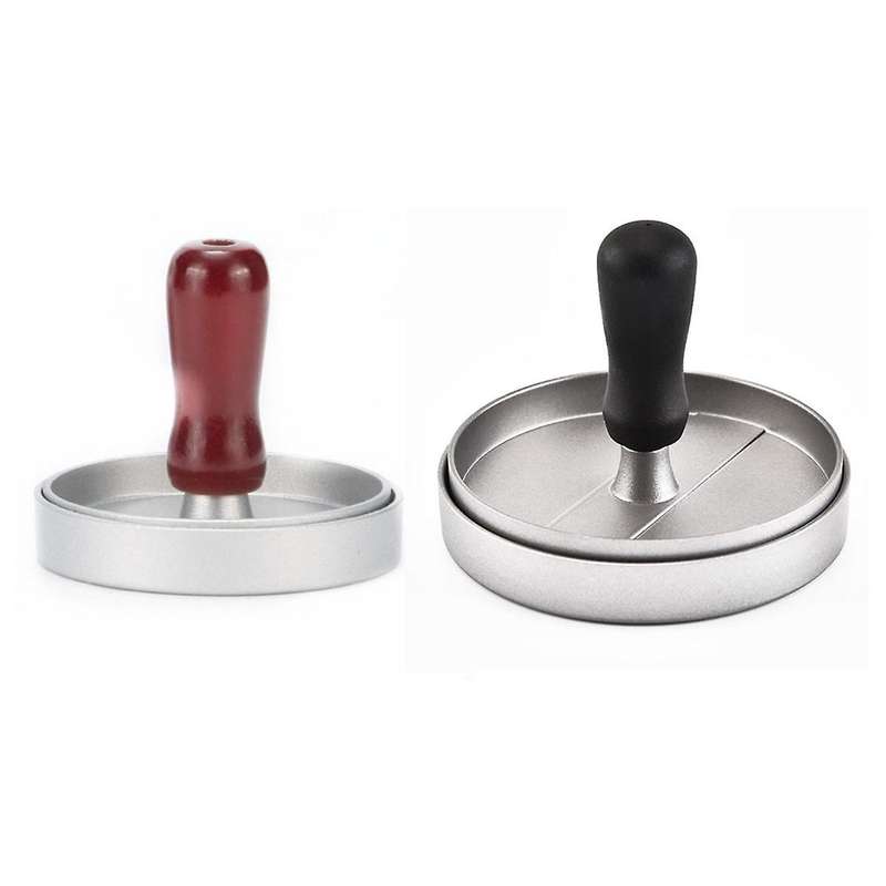 12cm Round Burger Press Hamburger Maker Alloy Hamburger Form Press Aluminum Meat Beef Tools
