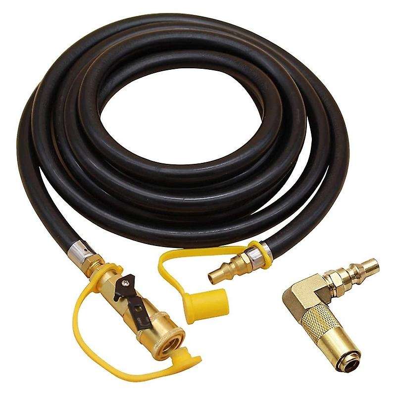 12FT Male/Female Quick-Connect RV Propane Hose with Elbow Adapter for Blackstone 17inch/22inch Gridd
