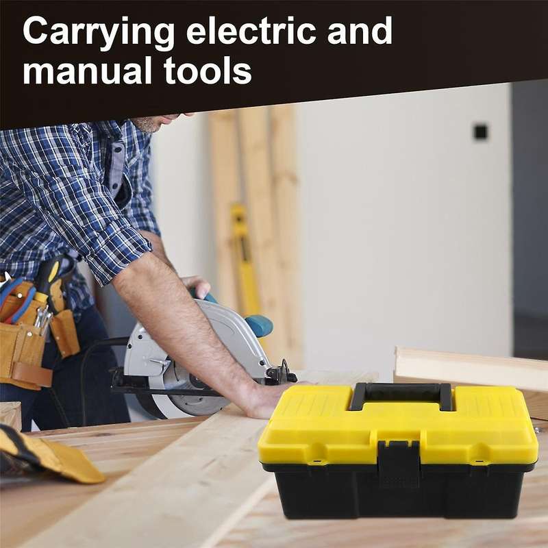 12In Electrical Toolbox Thickened Plastic Sturdy Storage Box Repair Machinery Woodworker Home Office