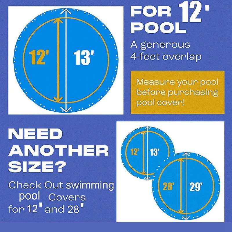 12ft Round Pool Cover,solar Covers for Above Ground Pools,pool Cover Protector with Pool Cover And