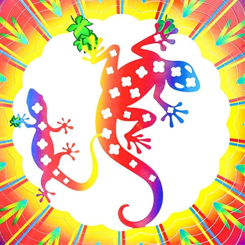 12inch Gecko Wind Spinners Outdoor,3d Gecko Wind Spinner Garden Decor, for Hanging Patio Yard Decora