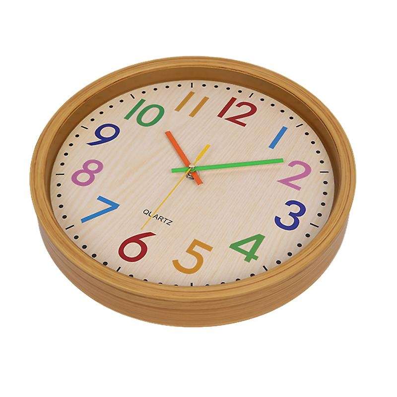 12inch Silent Non-ticking Quartz Kid Wall Clock Home Office Decorative Indoor
