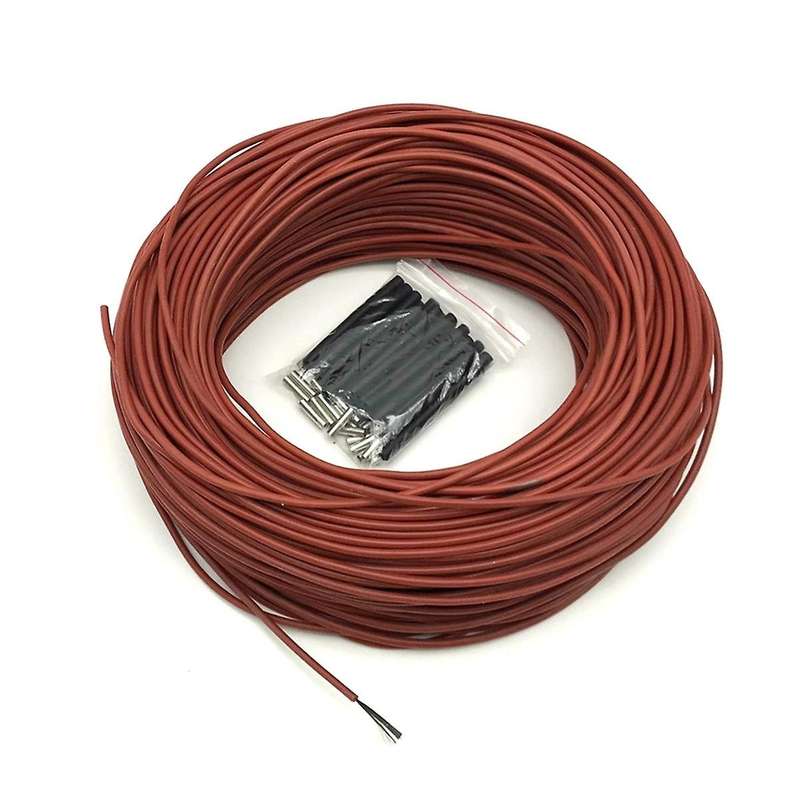 12k Heat 50m 12k 33/m Carbon Fiber Heating Cable 3mm Floor Warming Wire High Temperature Silicone He