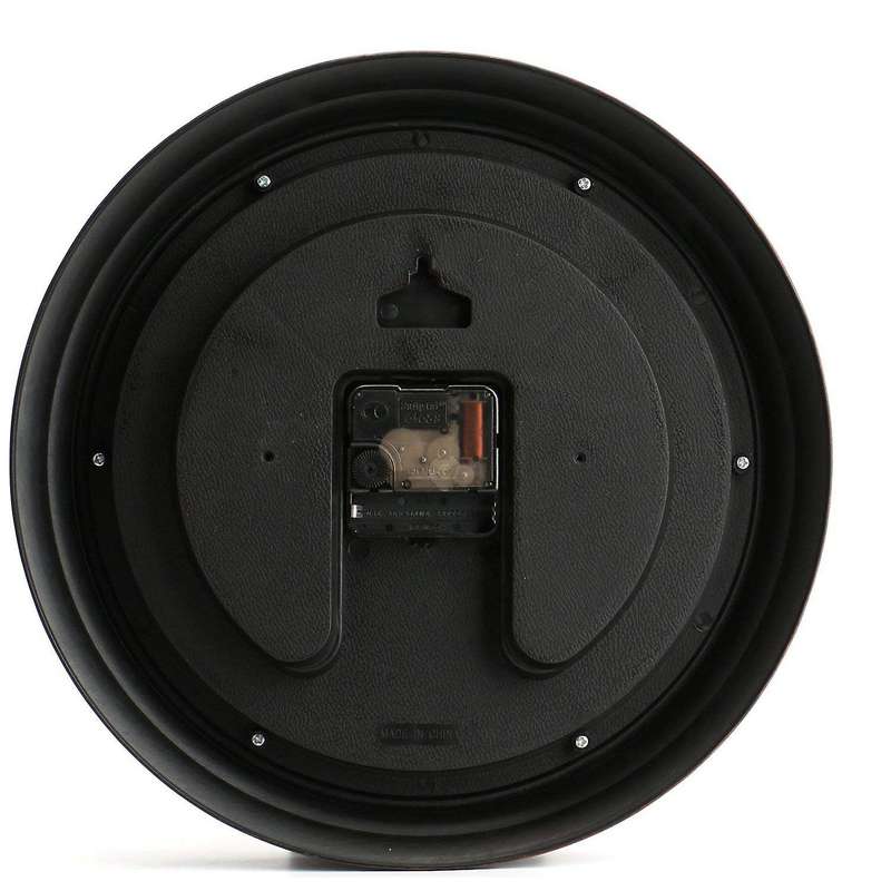 12-inch Round Classic Clock Retro Non Ticking Quartz Decorative Wall Clock