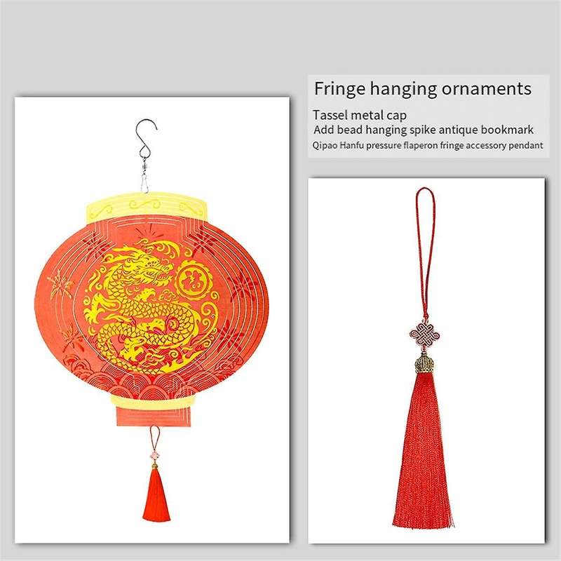 12Inch New Year Wind Spinners Outdoor 3D Chinese Dragon Wind Spinner Garden Decor, for Hanging Pati