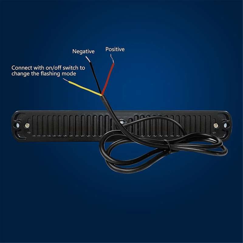 12LED Safety Emergency Flashing Lights, 12V-24V Strobe Warning Light, Breakdown Beacon LED Light Ba